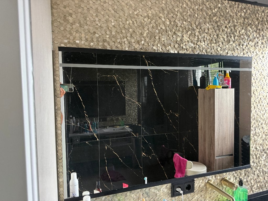 badkamer spiegel, Huis en Inrichting, Badkamer | Badkamermeubels, Ophalen, 100 tot 150 cm, Overige typen, Zo goed als nieuw