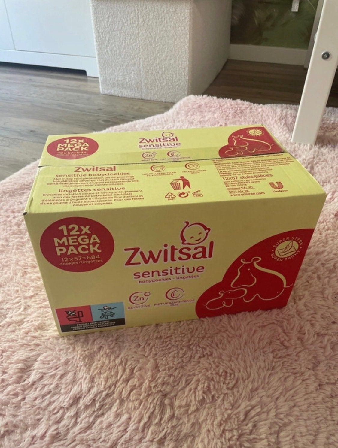 Zwitsal Sensitive Billendoekjes - 12x Mega Pack (684 doekjes, Ophalen of Verzenden, Nieuw