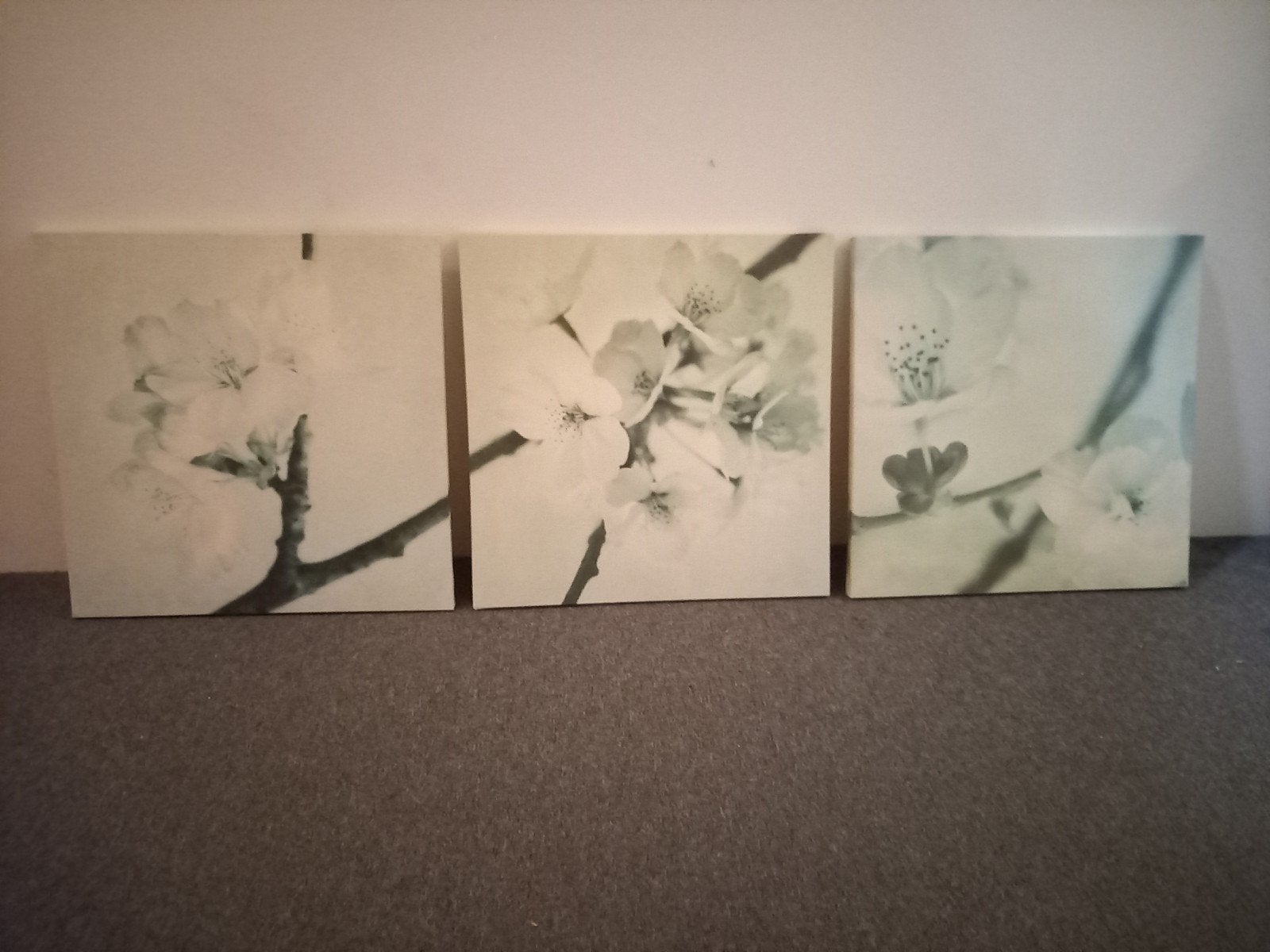 Drieluik canvas bloesem, Ophalen, 50 – 75, Gebruikt, Overige typen