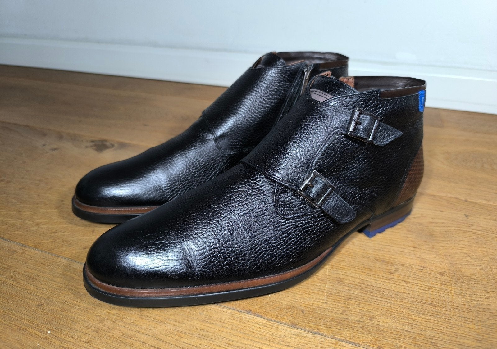 Floris van Bommel halfhoge gesp herenschoenen maat 10,5 / 45, Kleding | Heren, Schoenen, Ophalen, Zwart, Floris van Bommel, Gespschoenen