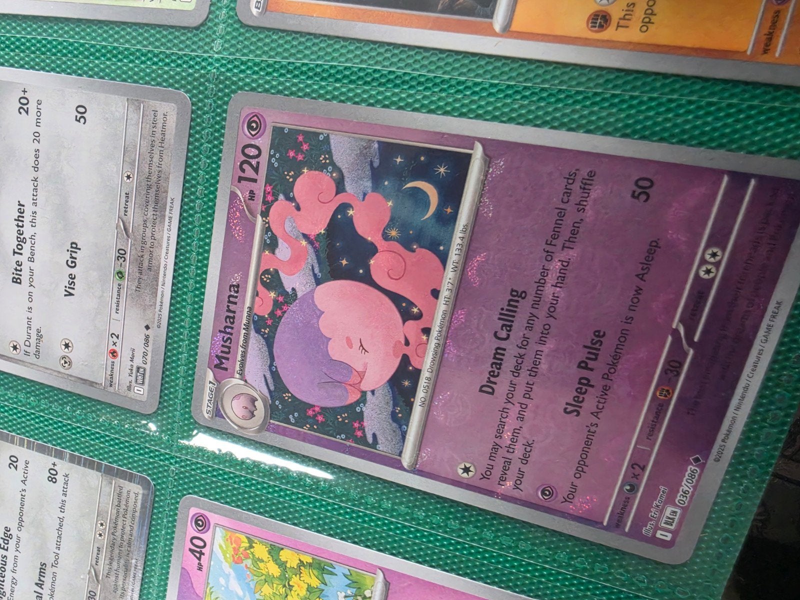 Pokémon Kaart Musharna 036/086 Holo, Ophalen of Verzenden, Zo goed als nieuw, Losse kaart, Foil