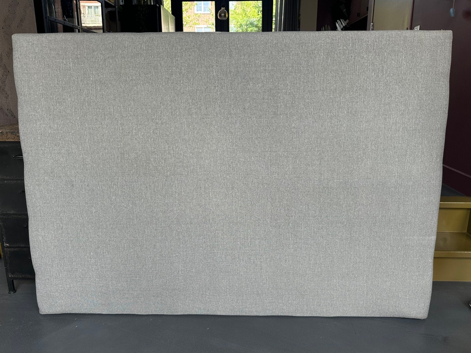 Jysk hoofdbord 180x125x8 grijs, Huis en Inrichting, Ophalen, Gebruikt, Tweepersoons, 180 cm