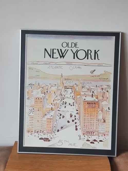 olde New York Uitzicht vanaf 5e Ave Brooklyn Saul Steinberg, Ophalen