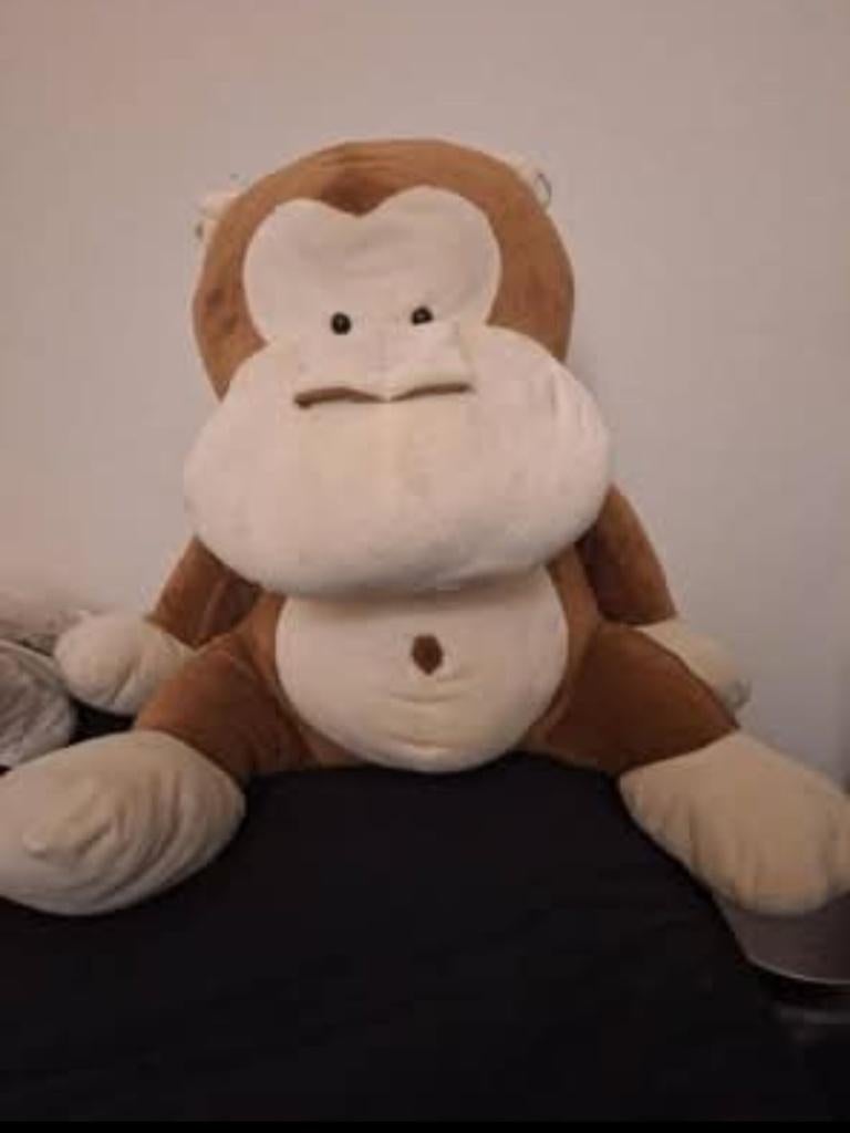 Grote apen knuffel, Ophalen, Zo goed als nieuw, Aap, Middelgroot (20 tot 80 cm)