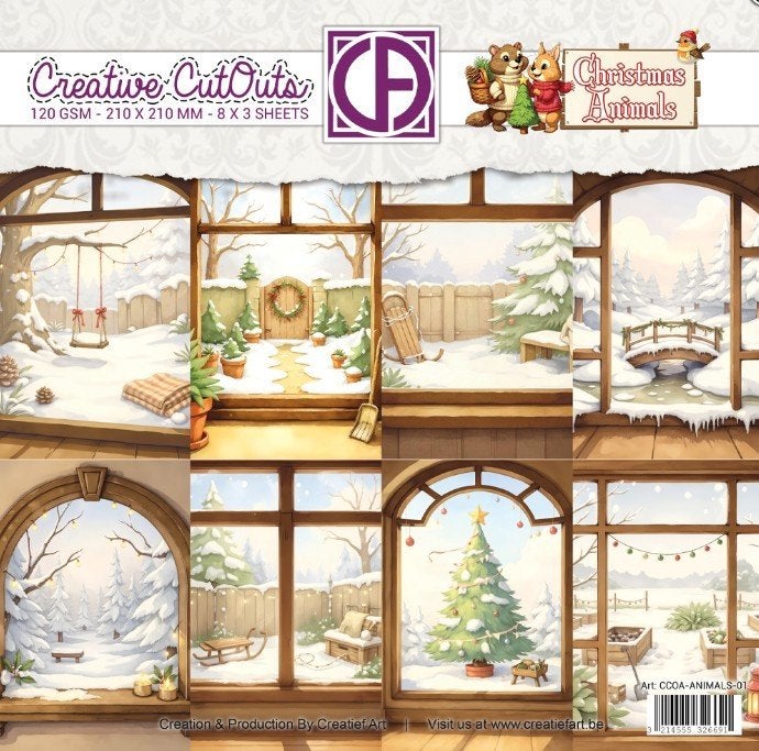 Creatief Art Creative CutOuts Christmas Animals wintertuinen, Overige merken, Papier of Karton, ., Nieuw