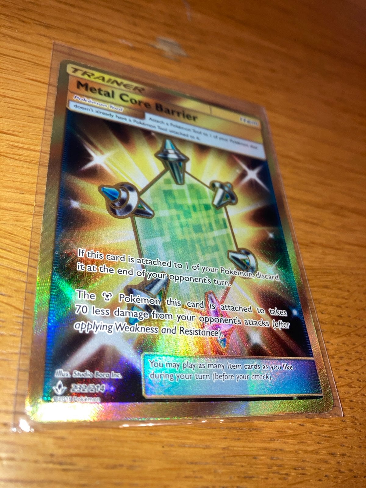 Pokémon Metal Core Barrier Trainer 233/214, Ophalen of Verzenden, Zo goed als nieuw, Losse kaart, Foil