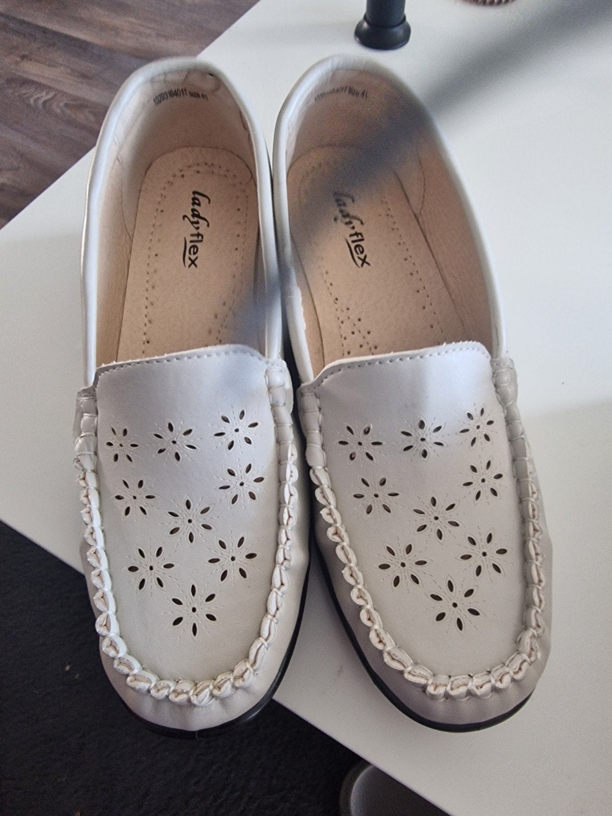 Dames mocassins maat 42, Beige, Lady flex, Zo goed als nieuw, Ballerina's