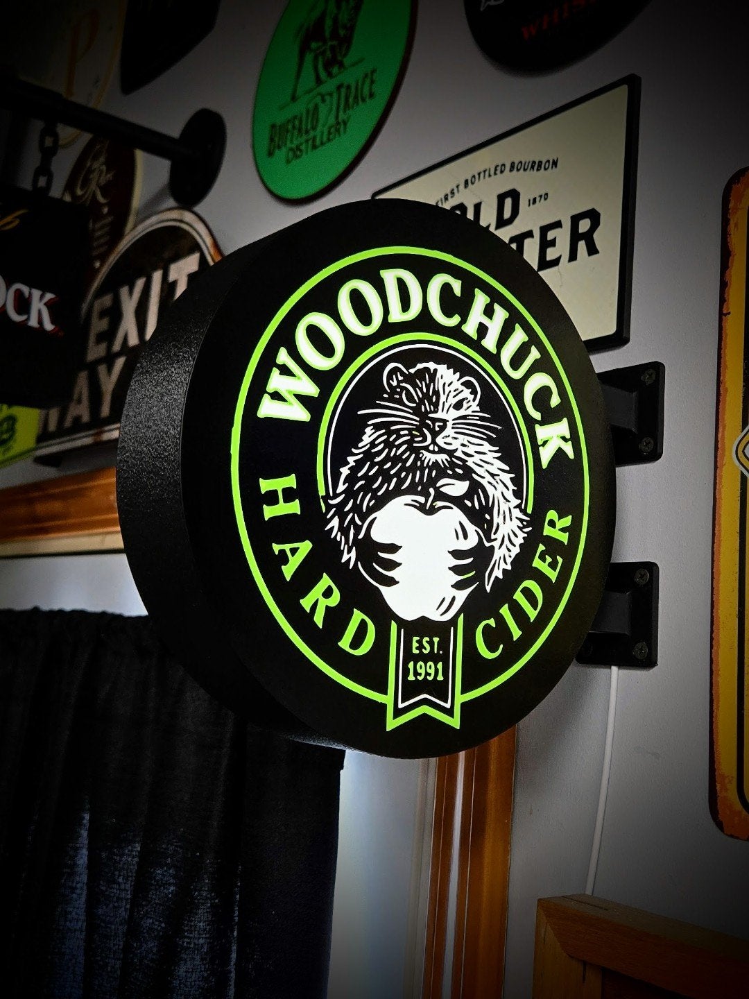 Nieuw Dubbelzijdig Woodchick Lichtbord, Ophalen of Verzenden