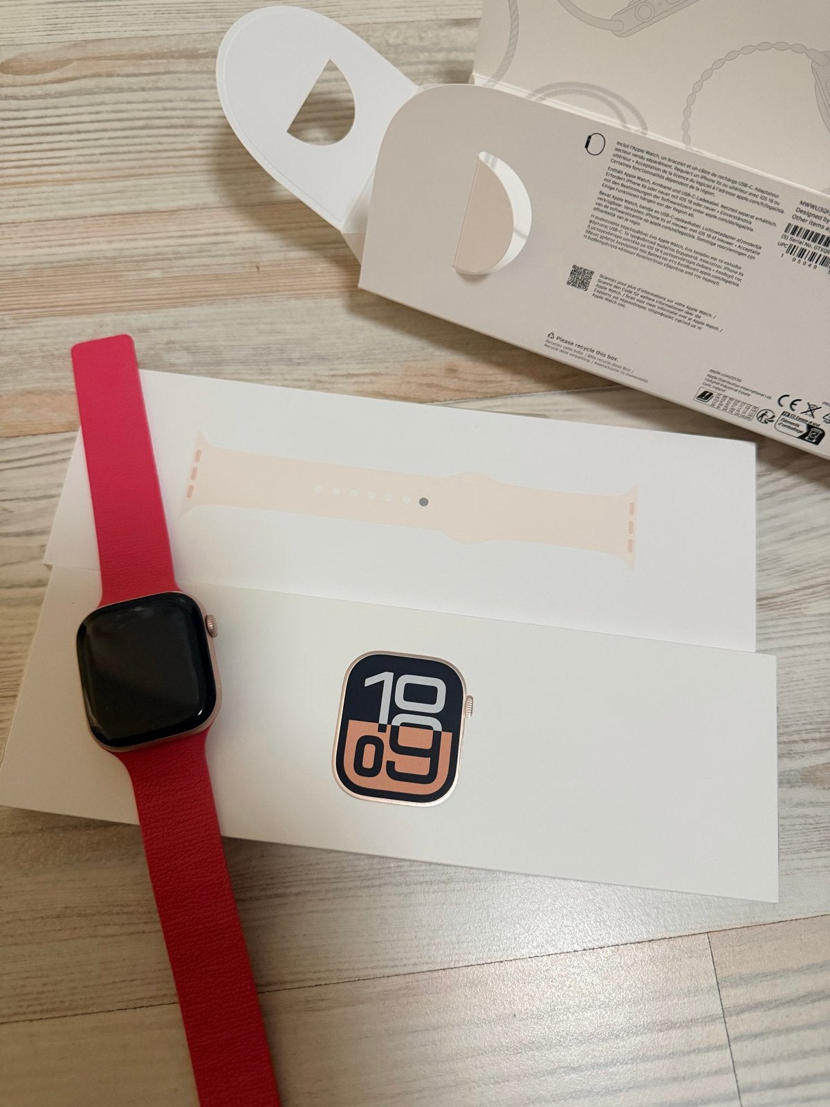 Apple Watch Series 10 46mm Rose Goud - Zo goed als nieuw, Ophalen, IOS, Zo goed als nieuw, Hoogte