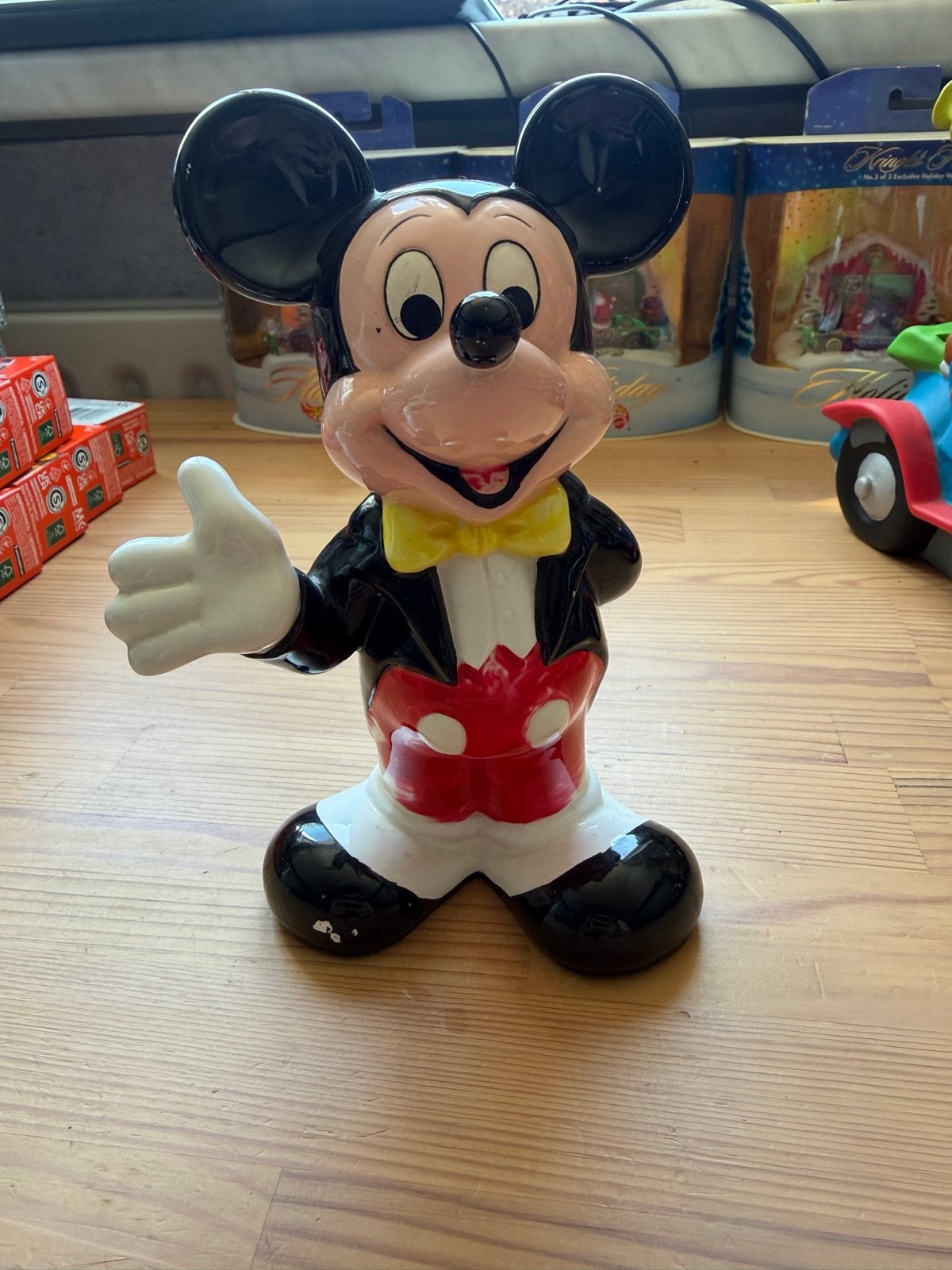 Vintage Mickey Mouse spaarpot - Walt Disney Company, Ophalen of Verzenden, Mickey Mouse, Gebruikt, Beeldje of Figuurtje