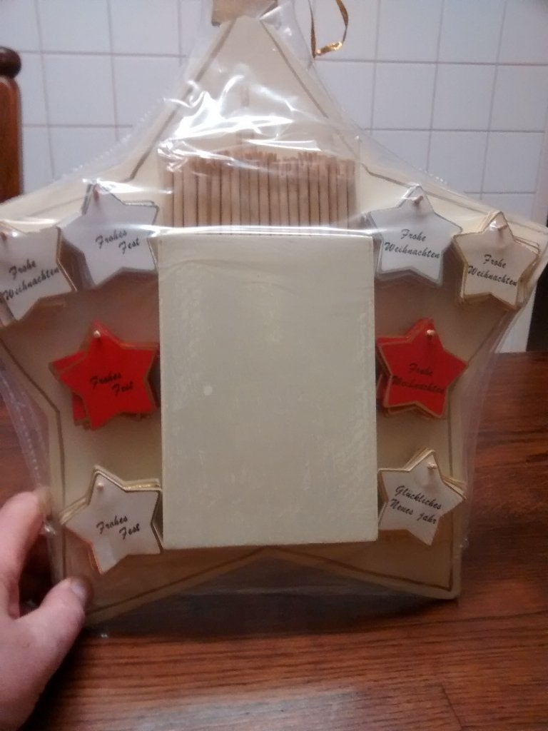 houten decoratieve ster met wensen, Ophalen of Verzenden, Nieuw, Wit, Hout