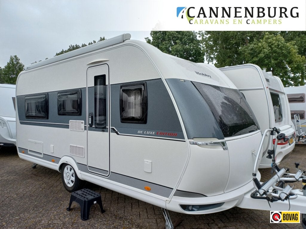 Hobby De Luxe Edition 460 LU, Caravans en Kamperen, Caravans, Bedrijf, tot en met 4, Rondzit, Hobby, 2 aparte bedden, Lengtebed