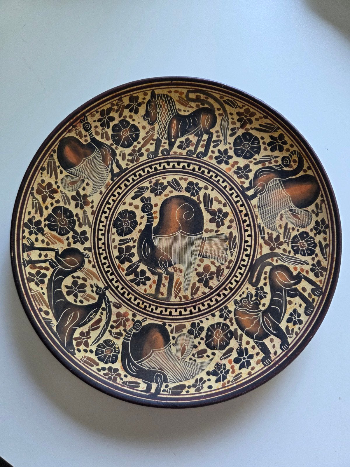 Decoratieve wandplaat in Griekse stijl, handgemaakt, Ophalen of Verzenden