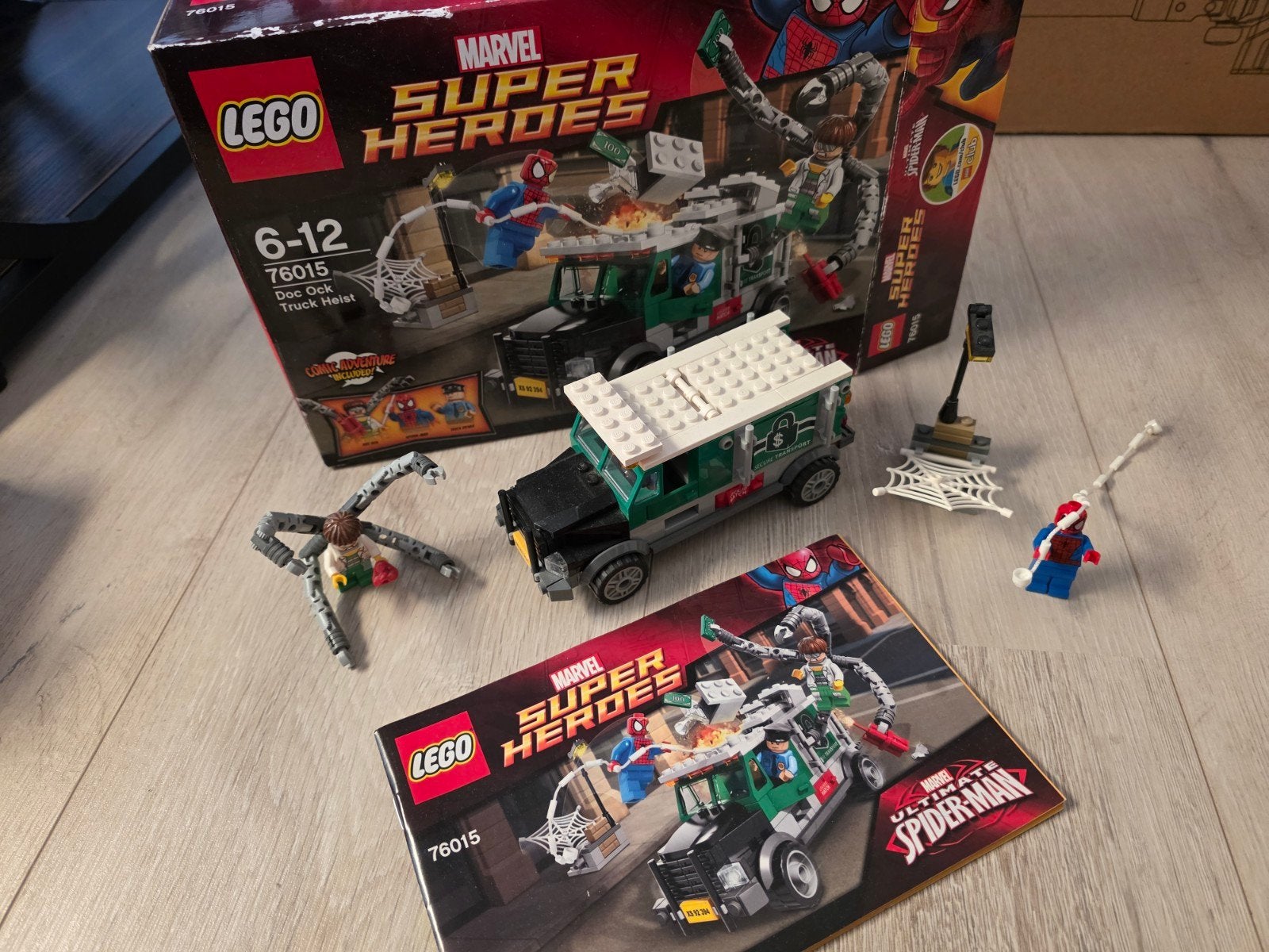 LEGO Marvel Super Heroes 76015 Doc Ock Truck Heist compleet, Gebruikt, Inclusief instructies, Marvel, Lego