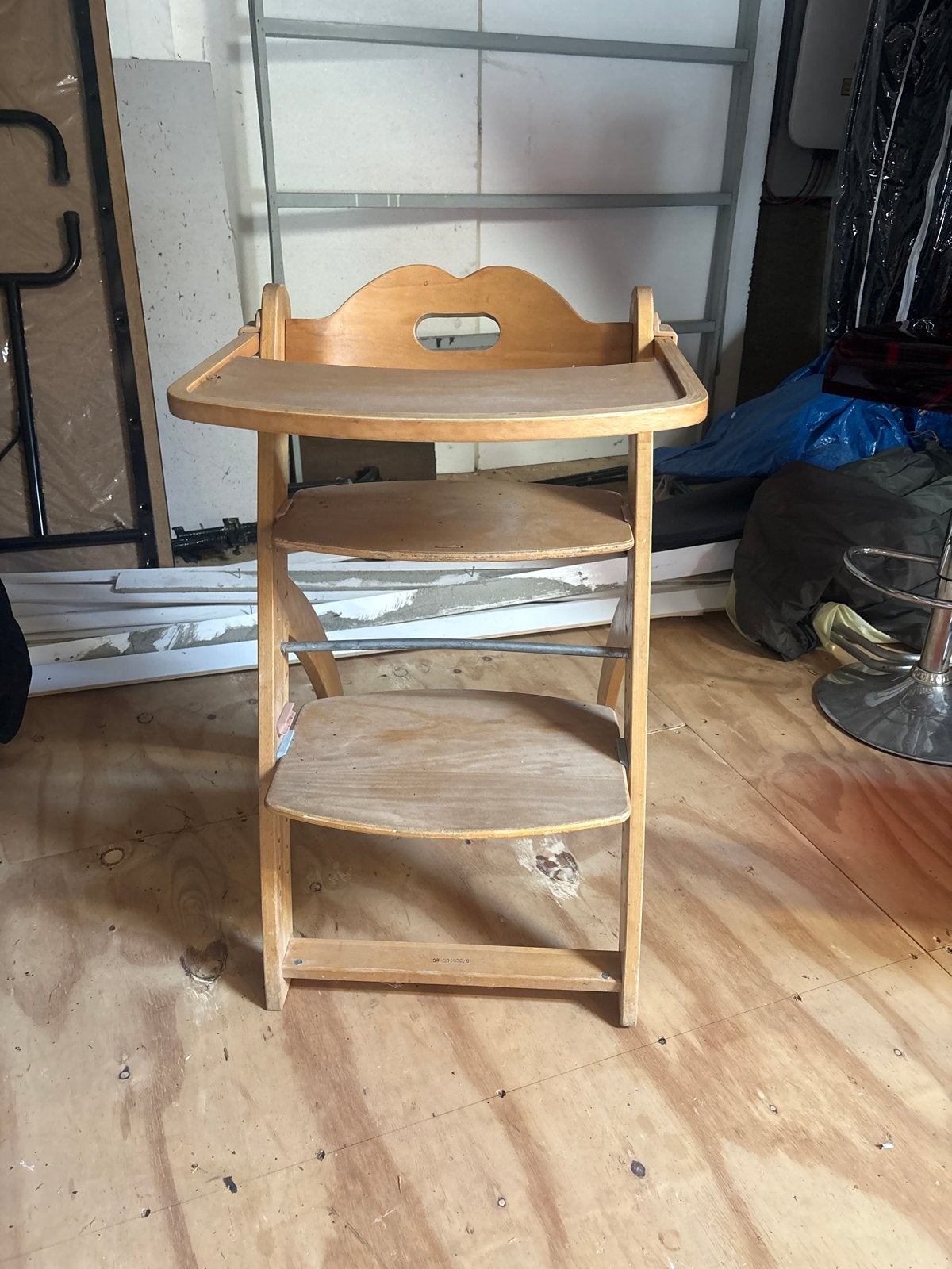 Houten meegroeistoel met eetblad, Ophalen, Gebruikt, Meegroeistoel, Afneembaar eetblad