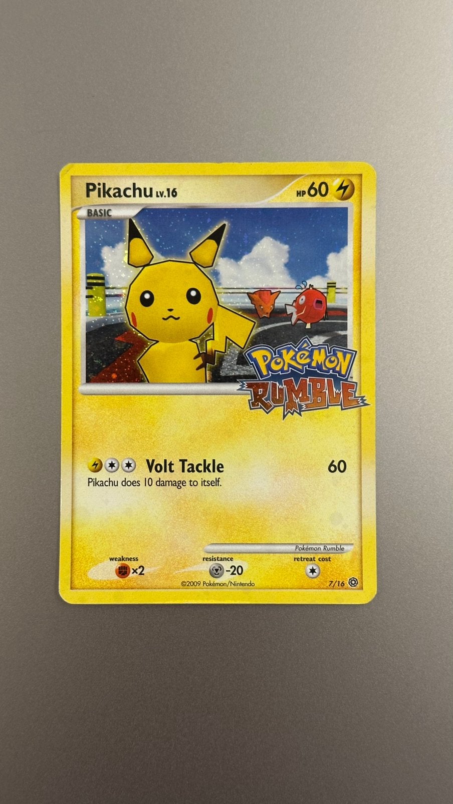Pikachu Lv. 16 Pokemon Rumble, Hobby en Vrije tijd, Ophalen of Verzenden, Zo goed als nieuw