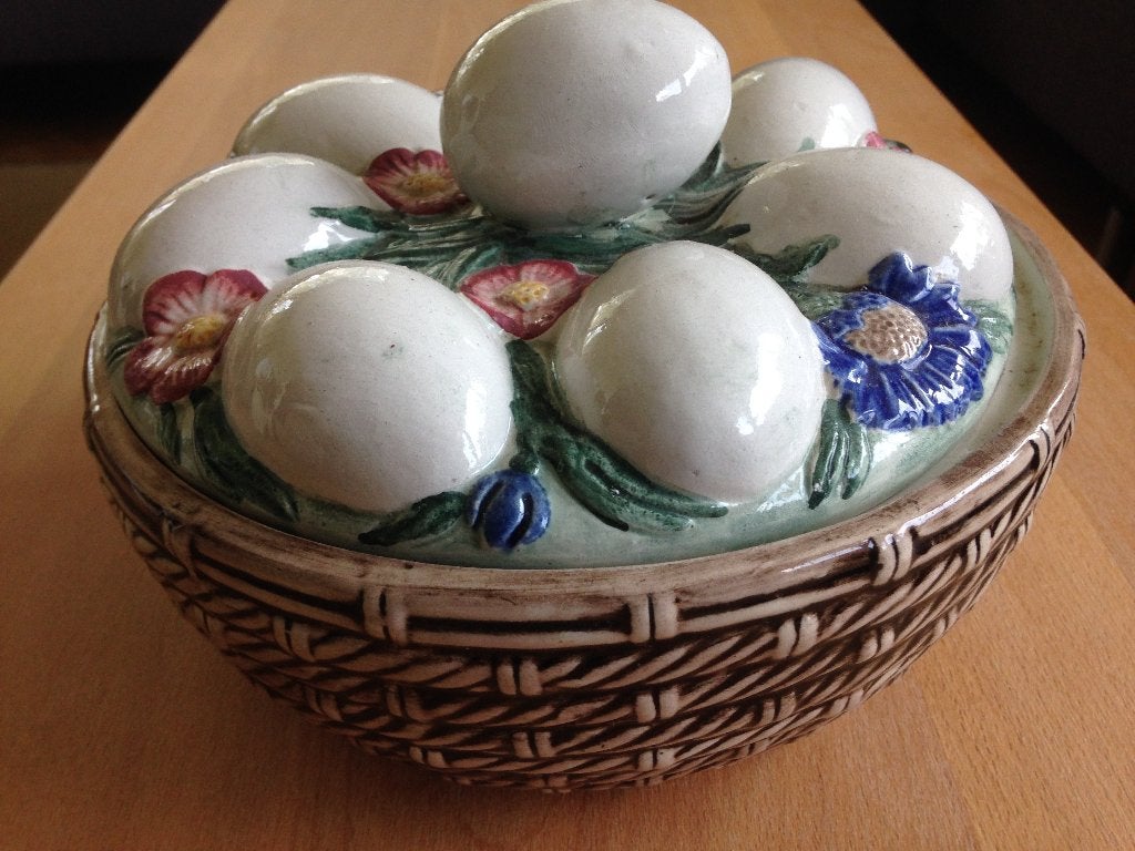 antieke eierdoos, Ophalen of Verzenden