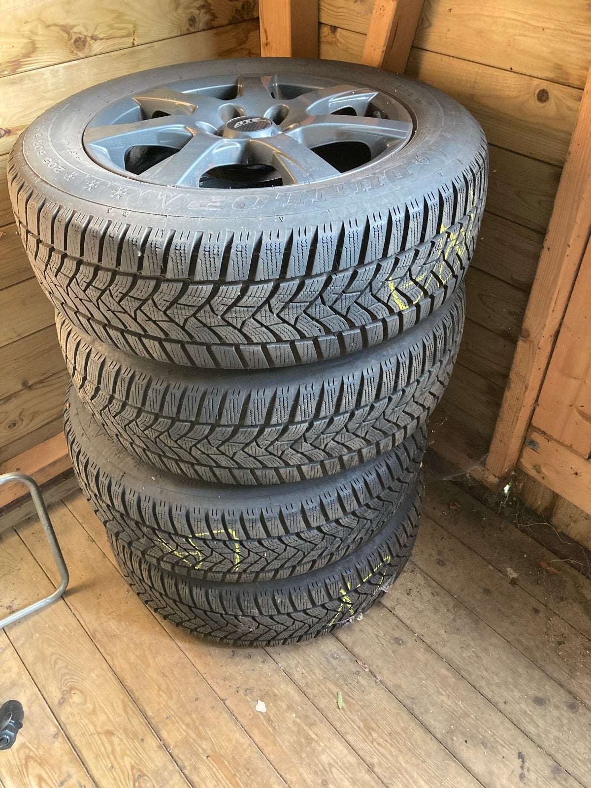 Dunlop Winter Sport 5 M+S banden met ATS velgen 205/60R16, Auto-onderdelen, Ophalen, Gebruikt, 16 inch, Banden en Velgen