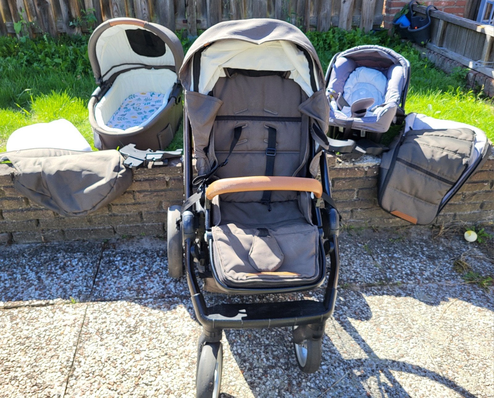 Mutsy Explorer complete 3-in-1 kinderwagen, Ophalen, Gebruikt, Combiwagen, Met autostoeltje