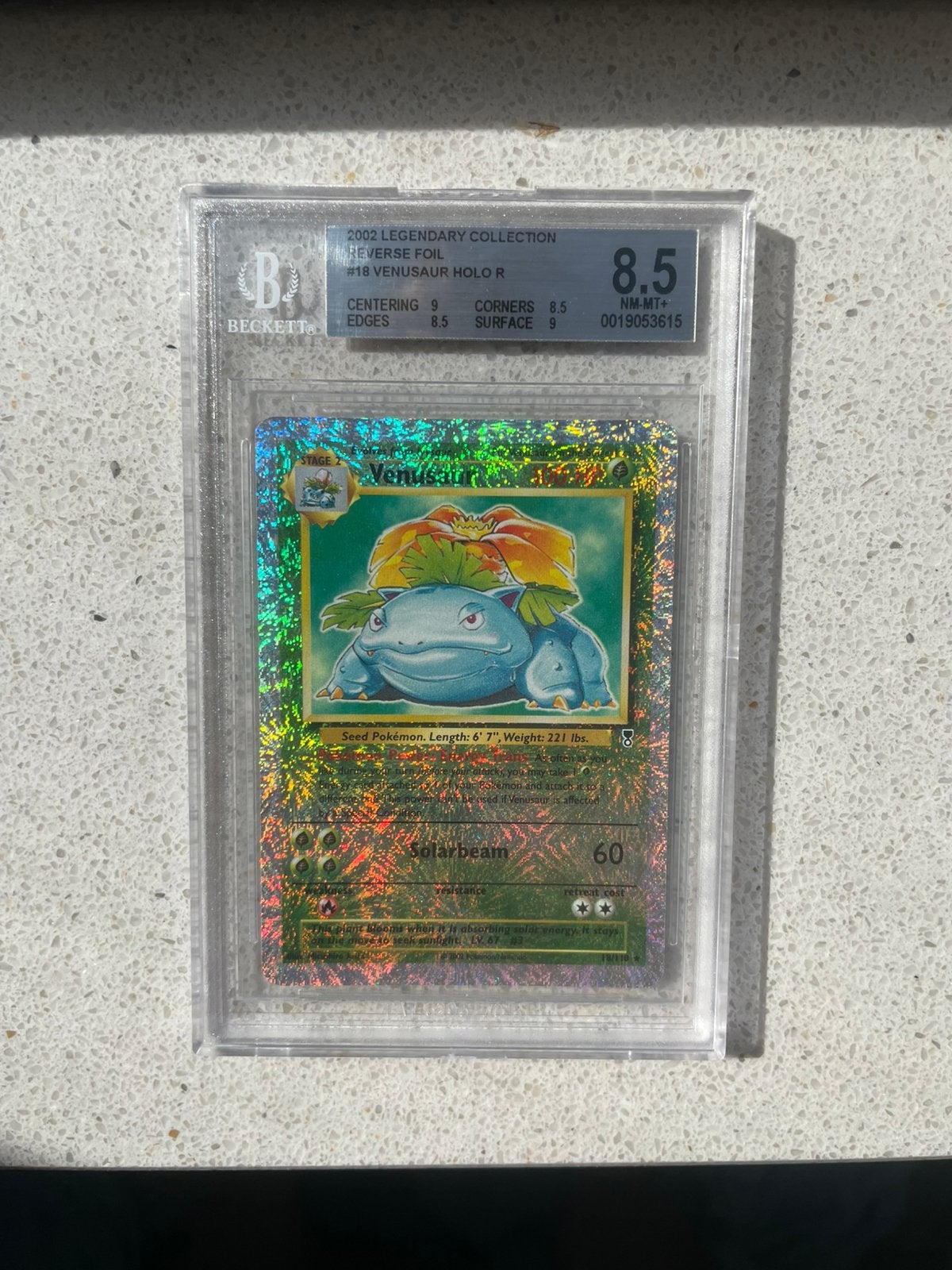 Pokémon Venusaur 18 Legendary Collection BGS 8.5, Ophalen of Verzenden, Zo goed als nieuw, Losse kaart, Foil