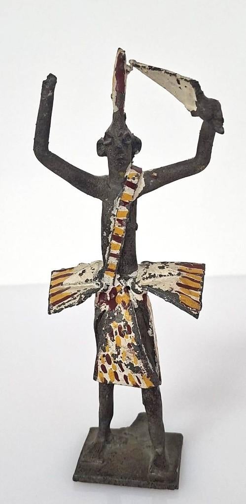 Prachtig Akan Ashanti Tribal Art Metaal Figuur # 1, Ophalen of Verzenden, Zo goed als nieuw, Mens