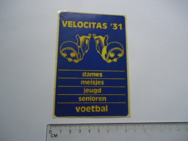 sticker oud Velocitas 31 Voetbal club tilburg Olympus sc ovc, Verzamelen, Verzenden, Zo goed als nieuw, Bedrijf of Vereniging