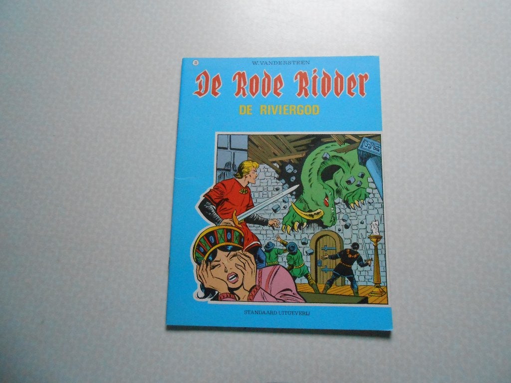 Rode ridder 70 De riviergod 1976 1 ste druk., Willy Vandersteen, Eén stripboek, Ophalen of Verzenden, Zo goed als nieuw