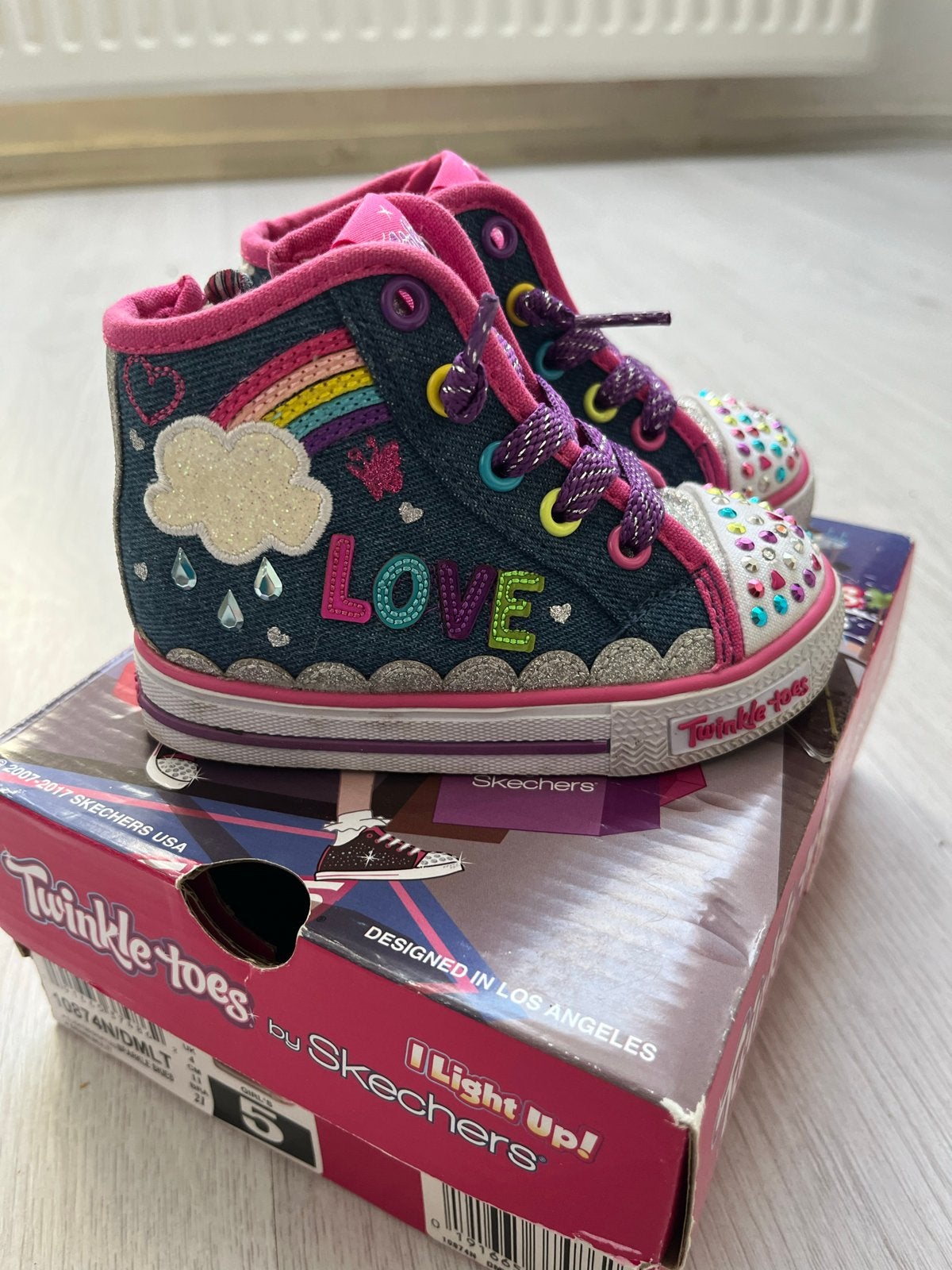 Skechers Twinkle Toes mt 21, Ophalen of Verzenden, Gebruikt, Meisje, Schoenen