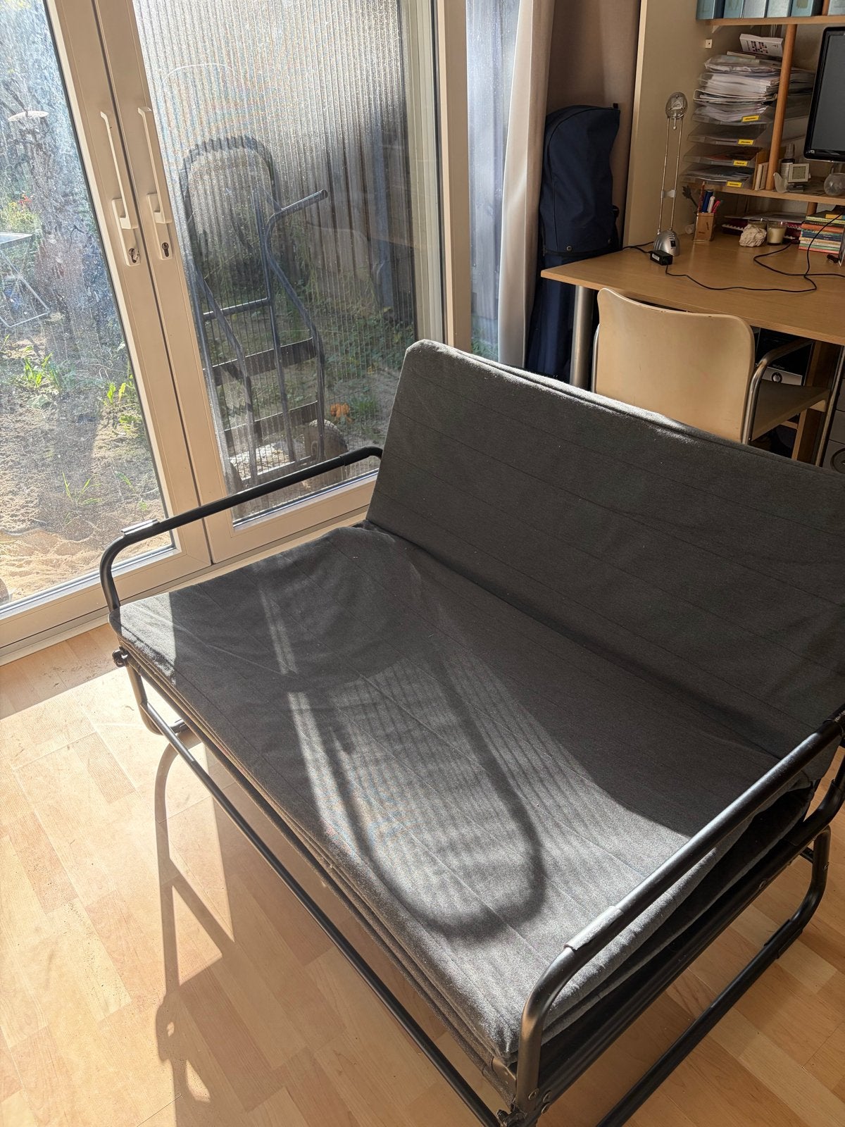 Slaapbank voor gameroom - Comfortabel en ruimtebesparend, Ophalen, Tweepersoons, 200 cm, Grijs