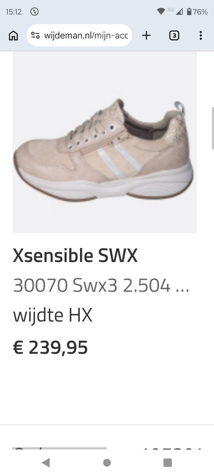 Xsensible SWX Taupe maat 5,5, Kleding | Dames, Schoenen, Xsensible, Bruin, Nieuw, Ophalen of Verzenden