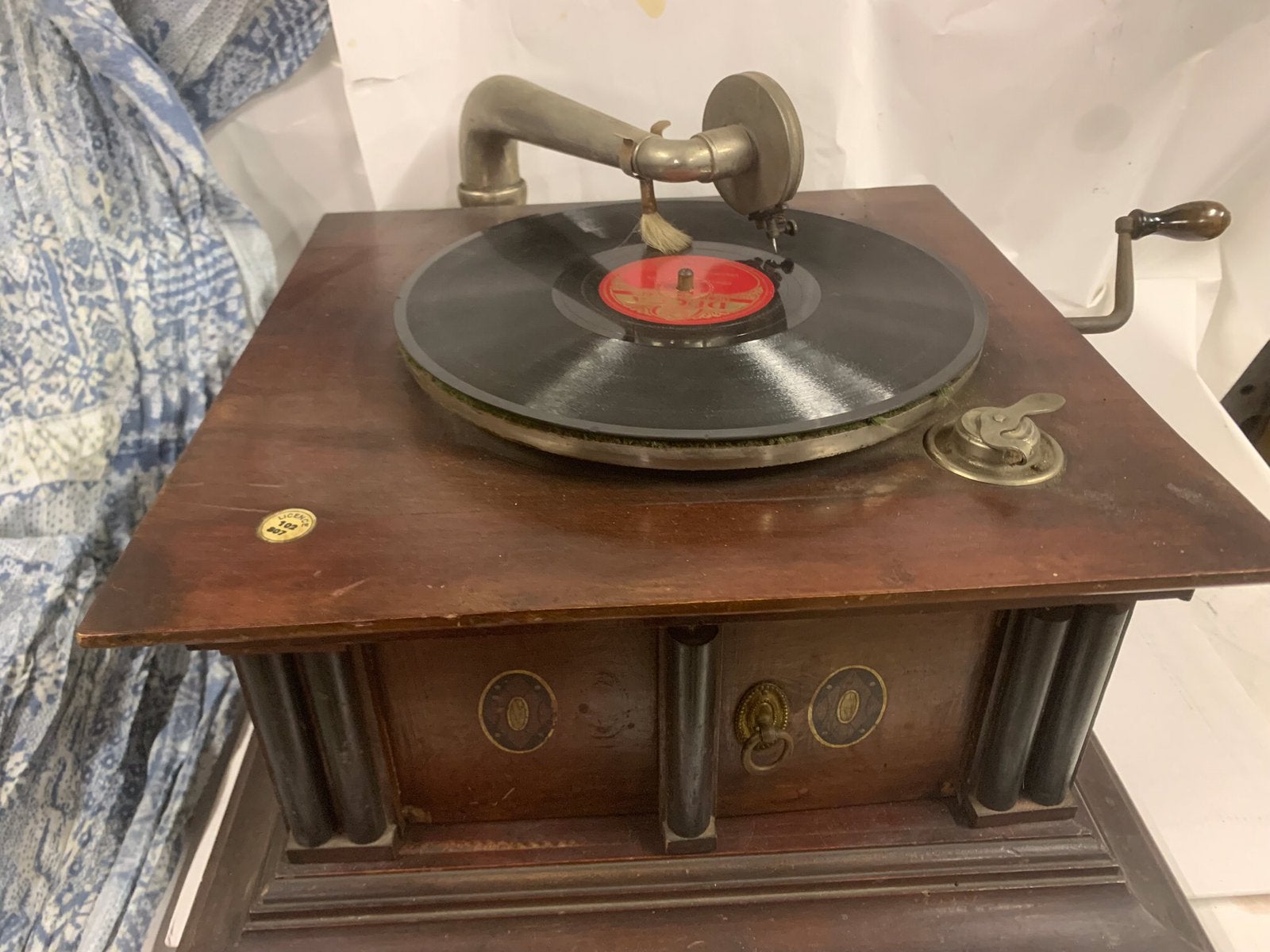 Slinger Grammofoon jaren 30 met extra bakelieten platen., Antiek en Kunst, Ophalen of Verzenden
