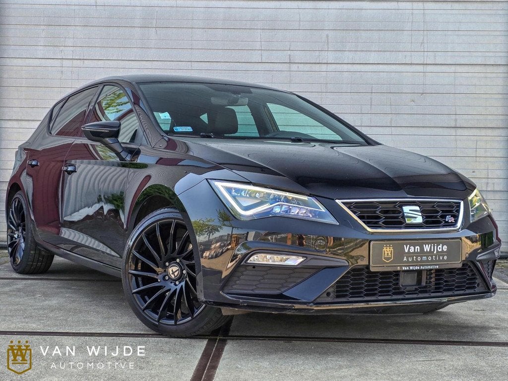 SEAT LEON 1.4 FR AUTOMAAT|CARPLAY|ACC|SFEER|18''LMV, Auto's, Gebruikt, Zwart, 4 cilinders, 150 pk