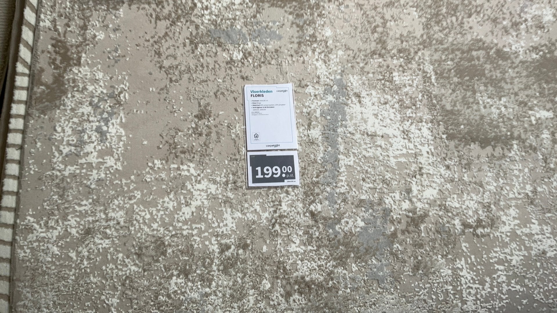 Nieuw Carpetright Floris vloerkleed 1.60 m bij 2.30 m, Ophalen, Grijs, 150 tot 200 cm, Rechthoekig