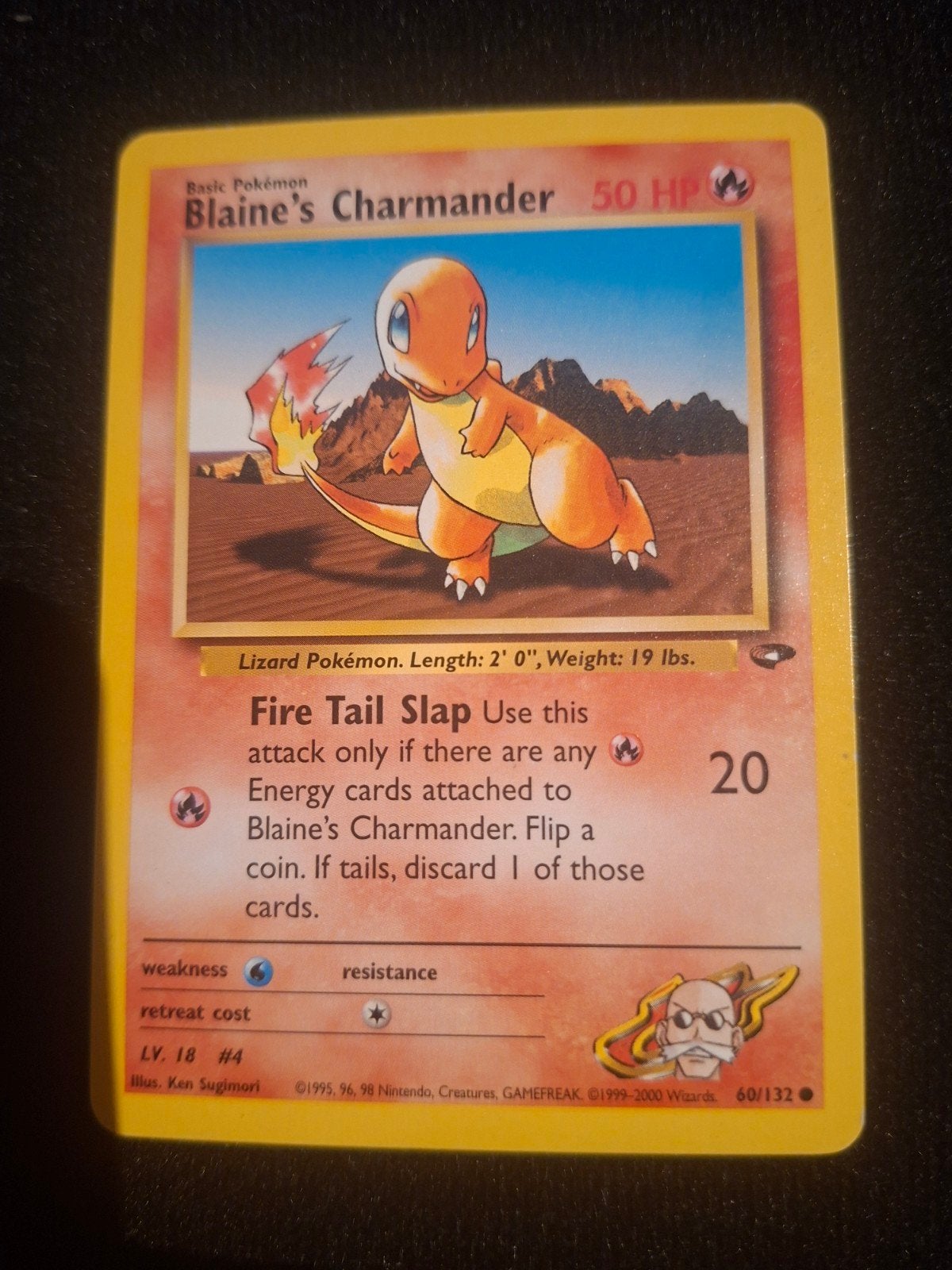 Blaine's Charmander 60/132 Pokémon kaart, Ophalen of Verzenden, Gebruikt, Losse kaart