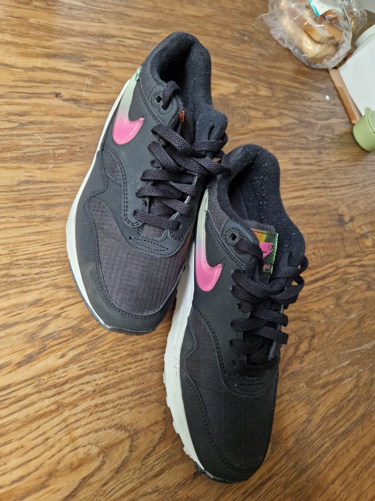 Nike Air Max Sneakers Zwart/Roze Maat 41, Zwart, Nike, Ophalen of Verzenden, Sneakers of Gympen