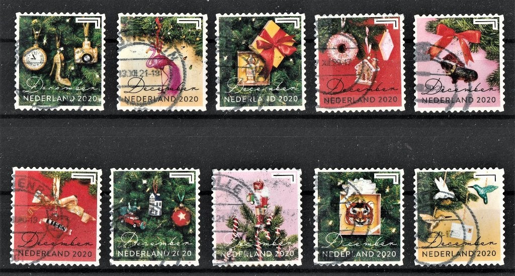 18 De serie Decemberzegels 2020, Verzenden, Na 1940, Gestempeld