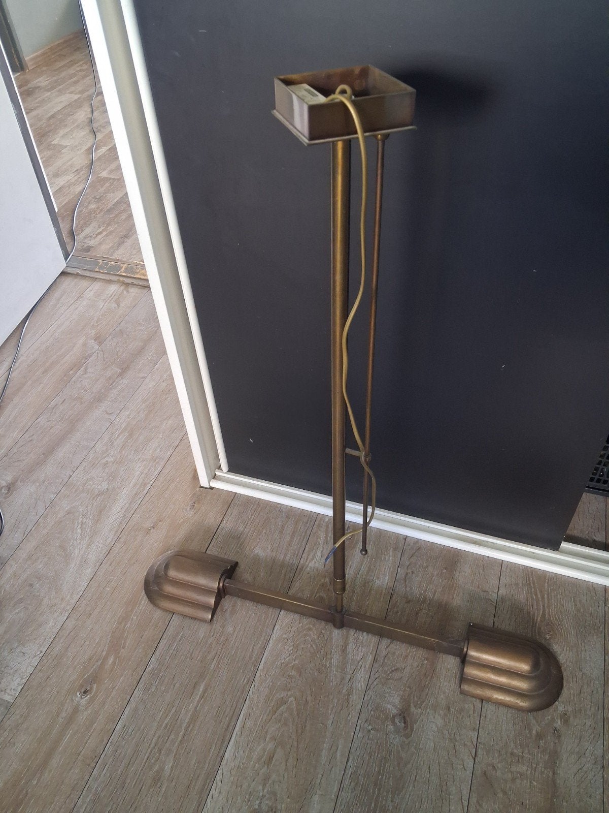 Mooie bronzen lamp, in hoogte verstelbaar, Ophalen of Verzenden