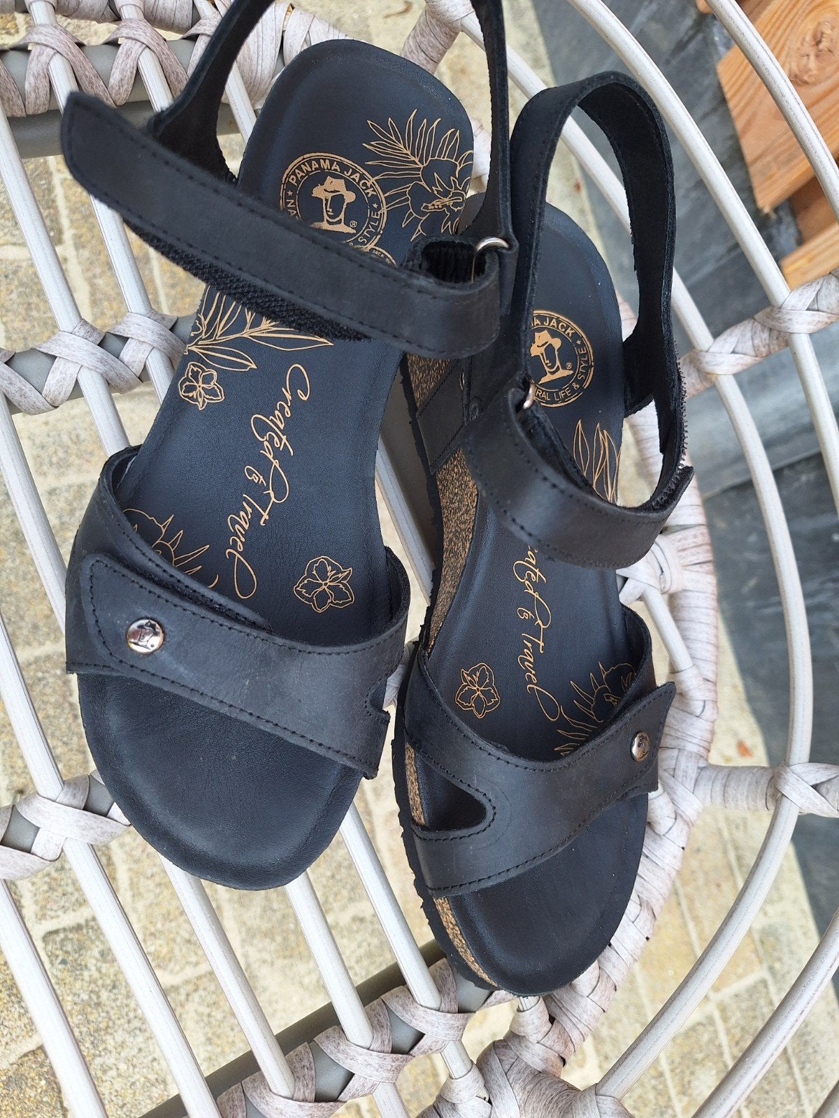 Panama Jack Julia Basics sandalen - Zwart - 40, Verzenden, Zwart, Sandalen of Muiltjes, Zo goed als nieuw