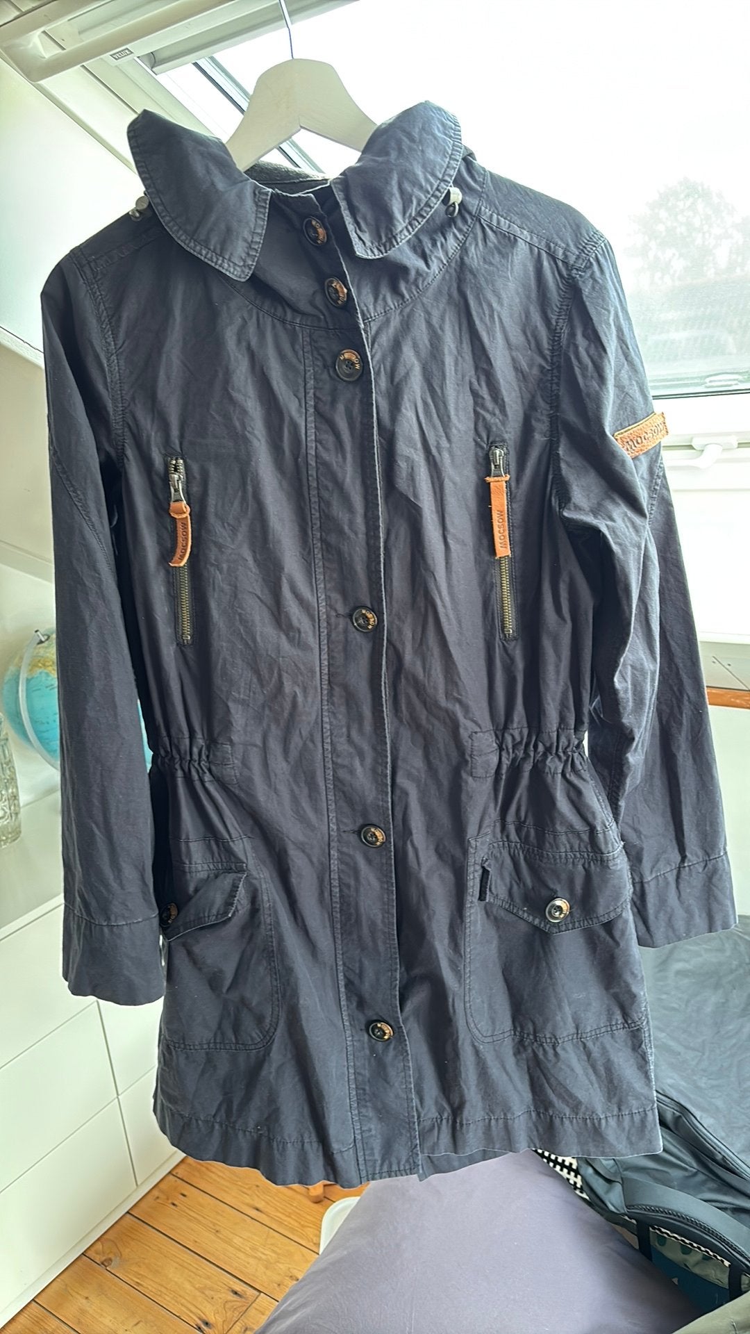 Moscow maat s parka donkerblauw, Ophalen of Verzenden, Zo goed als nieuw, Blauw