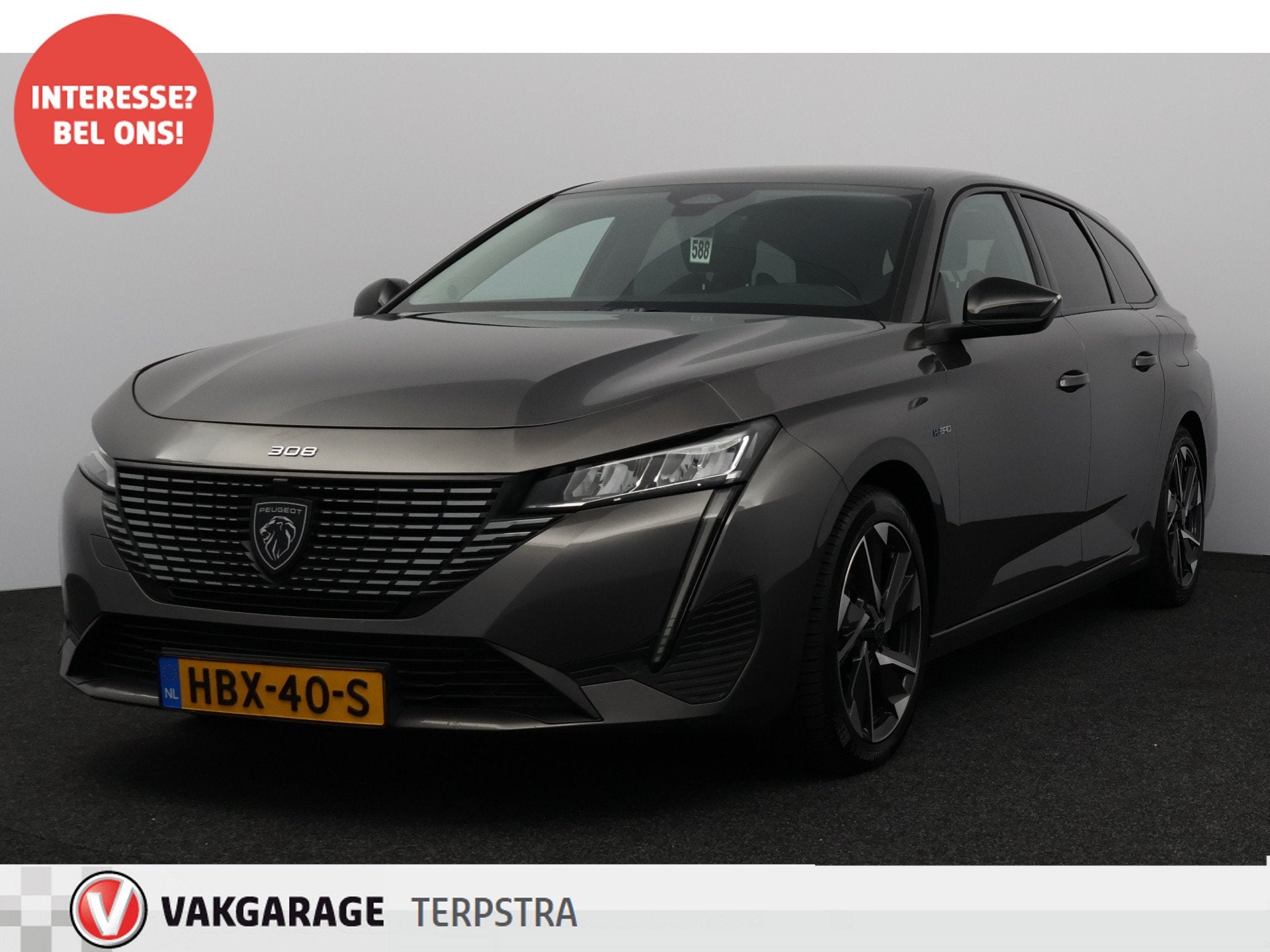 Peugeot 308 SW 1.6 HYbrid 180 GT Pack Business/ Virtual Dash, Auto's, Gebruikt, 4 cilinders, 1634 kg, Leder en Stof