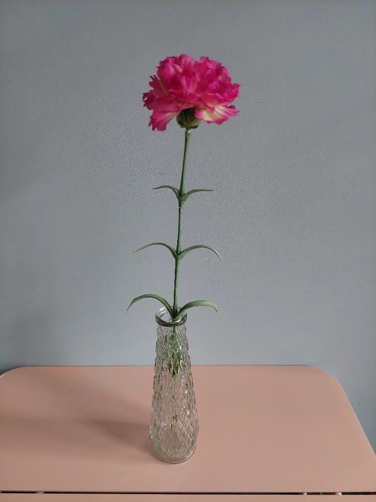Kunstbloem anjer cyclaamroze, Binnen, Roze, Kunstbloem, Ophalen of Verzenden