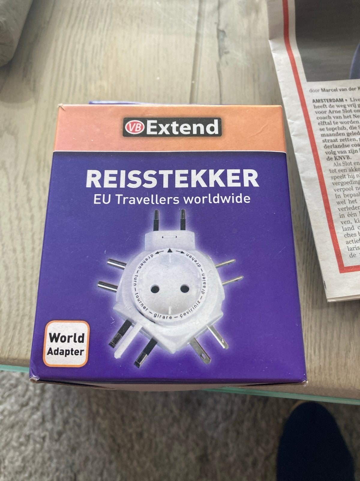 VB Extend Reisstekker Wereldadapter EU Travellers, Ophalen, Nieuw, Overige typen, Universeel