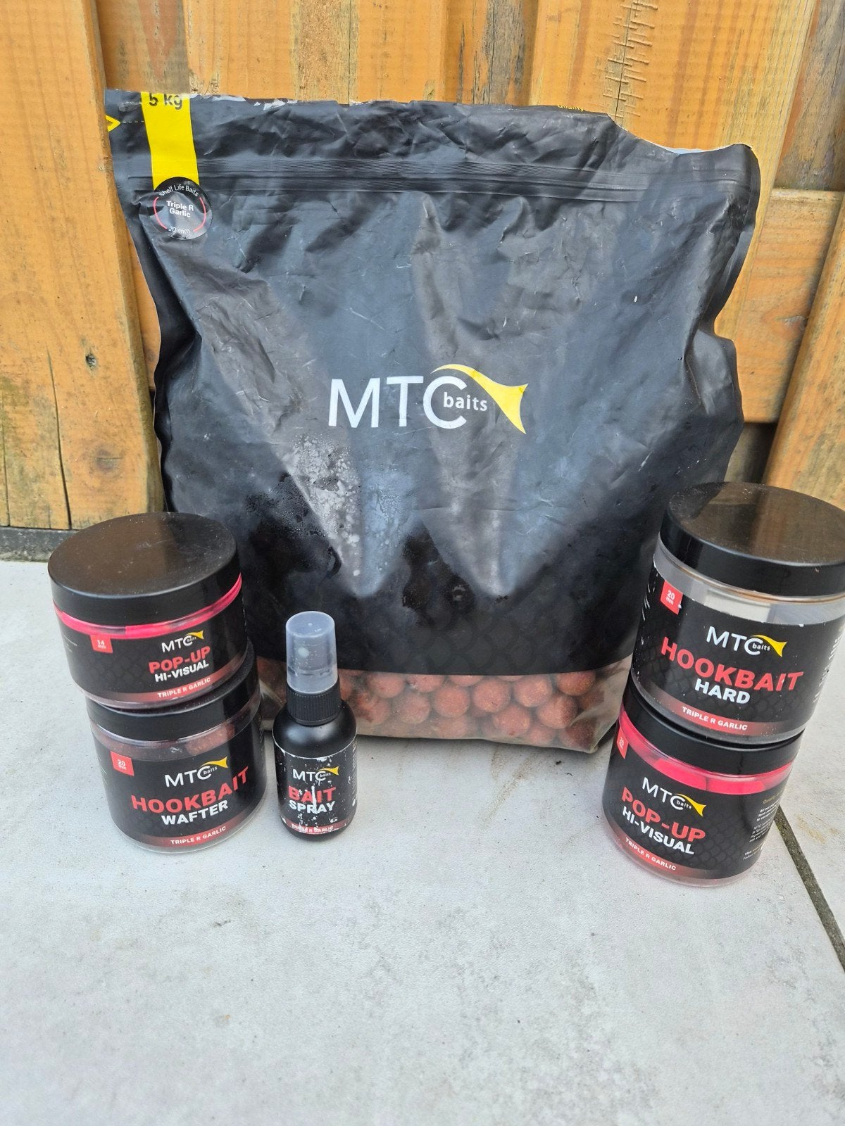 MTc Baits Triple R Garlic Boilies en Hookbaits Set, Ophalen of Verzenden, Nieuw, Kunstaas