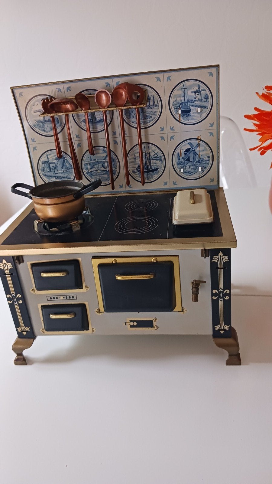 Vintage  WestGermany blikken fornuisje, Antiek en Kunst, Antiek | Speelgoed, Ophalen of Verzenden
