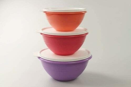 Nieuwe Tupperware Wonderkommen Set - Diverse Kleuren, Ophalen of Verzenden, Nieuw, Paars, Bak of Kom