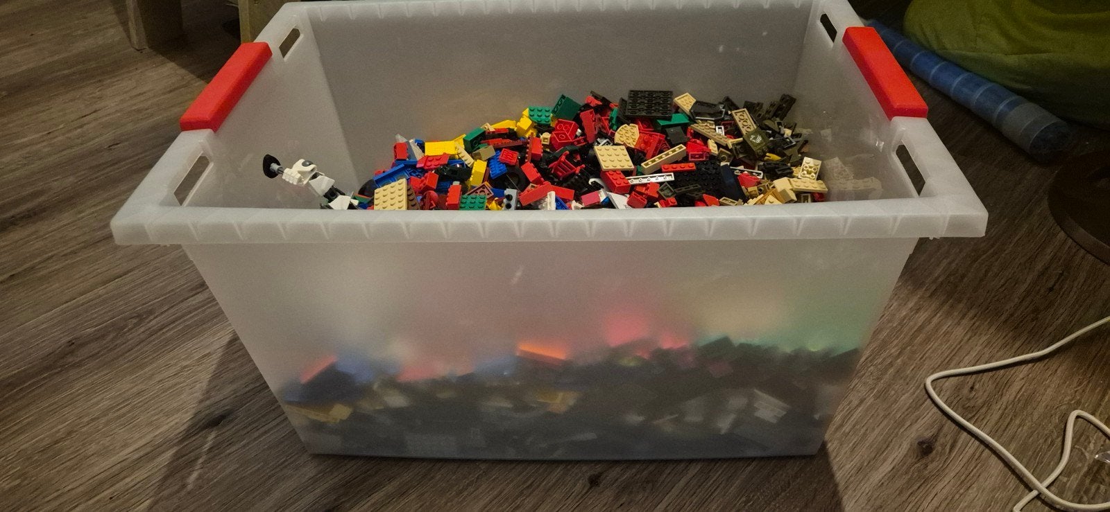 Losse lego steentjes, Ophalen