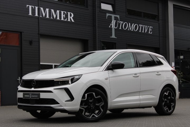 Opel Grandland 1.6 Turbo Plug-In Hybrid 225 pk + Business El, Auto's, Dealer onderhouden, Gebruikt, Zwart, 4 cilinders