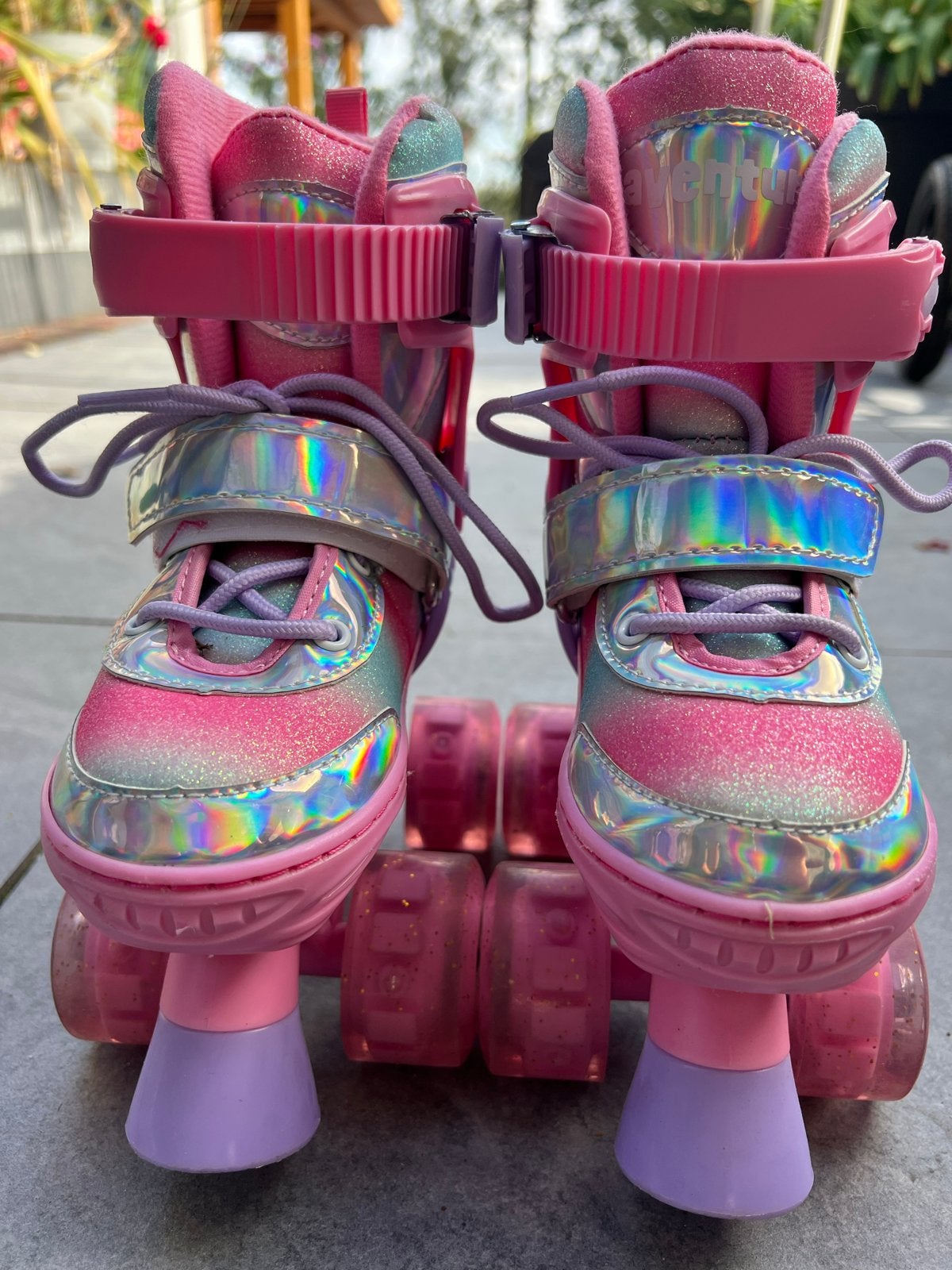 Aventuri verstelbare glitterrolschaatsen, Kinderen en Baby's, Verstelbaar, Kinderen, Ophalen of Verzenden, Zo goed als nieuw