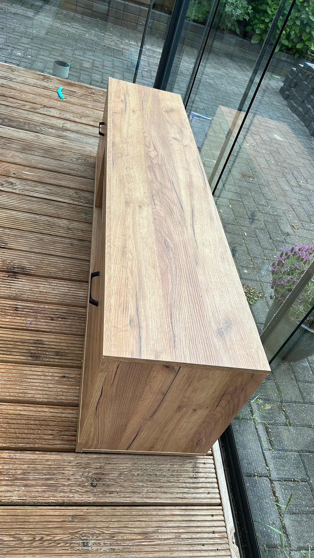 Tv meubel, Ophalen, 150 tot 200 cm, Zo goed als nieuw, Minder dan 100 cm