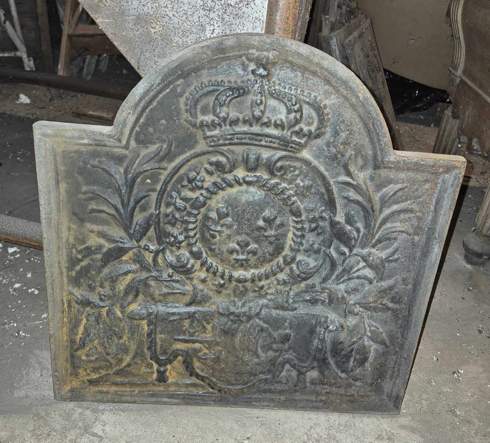 haardplaat antieke gietijzeren haardplaat decoratie, Ophalen